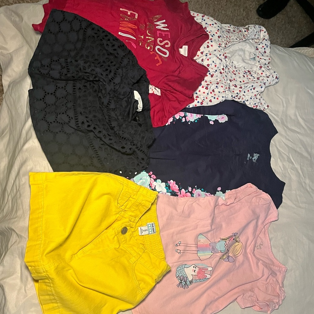 Lot of Four blouses and two skirts size 3t to 4t